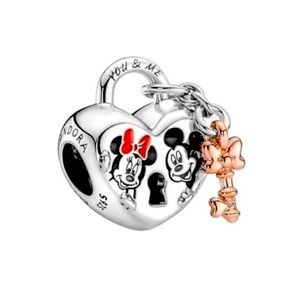 Disney Mickey Mouse & Minnie Mouse Padlock Love Charm